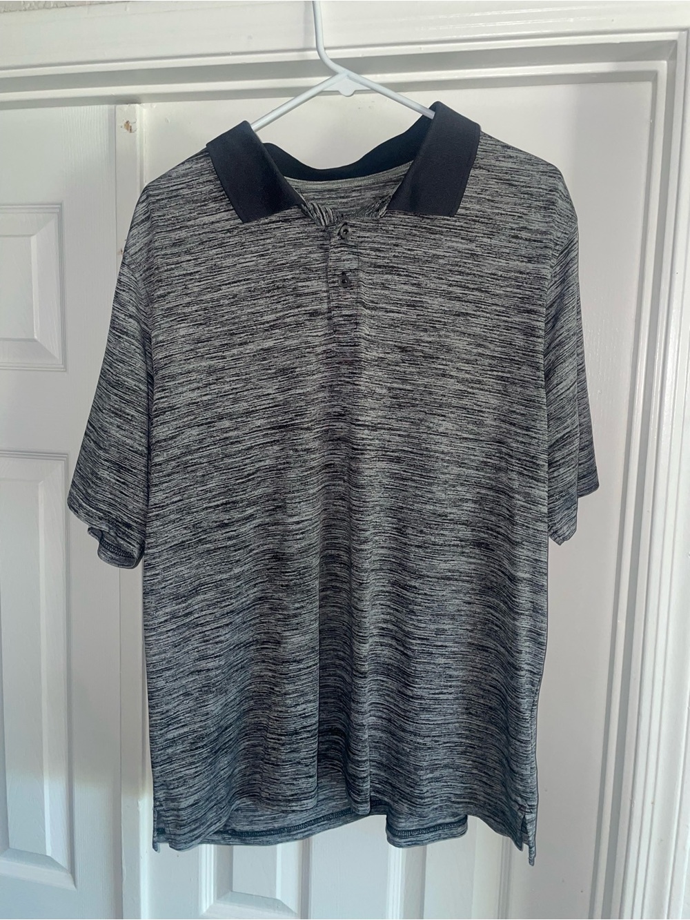 dip Men's Black & Gray Heathered Polo